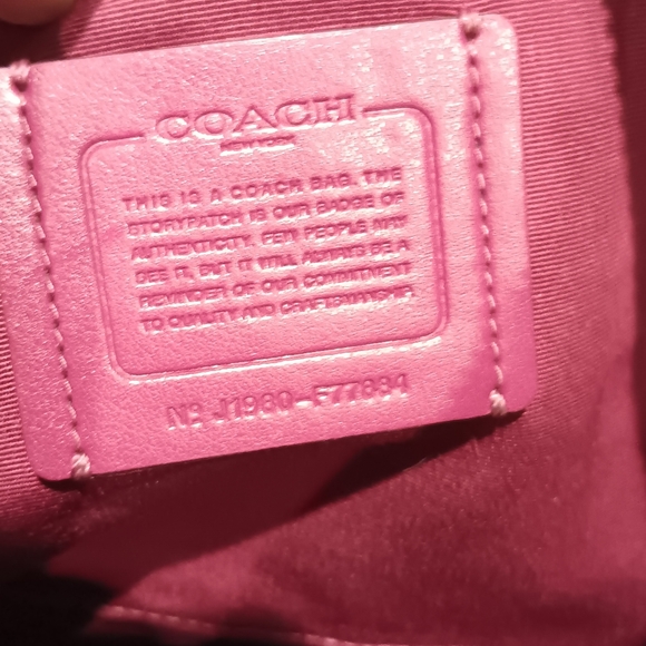 COACH Pebbled Leather Satchel, IM/Wine - Picture 5 of 6